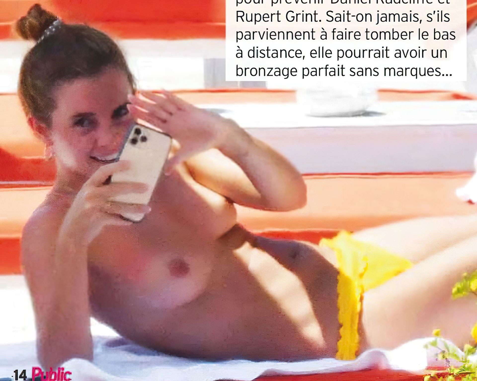 emma watson topless nude sunbathing fappenings.com 1